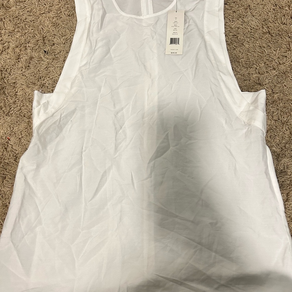 Theory White Sleeveless Top